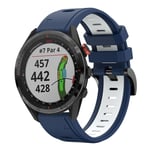 Garmin Approach S62 Tvåfärgat Klockarmband i Silikon - Blå / Vit