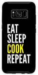 Coque pour Galaxy S8 Eat Sleep Cook Repeat - Chef Funny