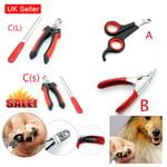Stainless Steel Dog Cat Pet Nail Toe Claw Clippers Trimmers Scissors Cutter Uk
