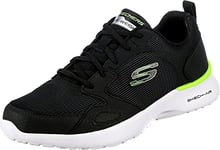 Skechers Men's Skech-air Dynamight Venturik Sneaker,Black Synthetic/Textile/Lime Trim,8 UK