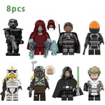 8 st Star Wars Mörka Stormtrooperfigurer Samlade Minifigurer Byggklossar Barnpresent