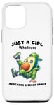 iPhone 14 Just a Girl Who Loves Avocado and Funny Dancer Break Dance Case