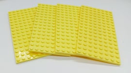 LEGO 8x16 YELLOW x 4 Base Plate  8x16 STUDS (PINS)  Brand New