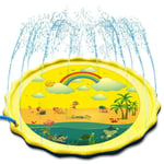 HBBOOI Children's Sprinkler Head Outdoor Inflatable Sprinkler Wading Padding Baby Wading Swimming Pool Boia Piscina, 67 * 67 inch (Color : Yellow)