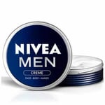 Nivea MEN Moisturing Creme Cream for FACE, Hands & Body (pack of 2) 75ml each