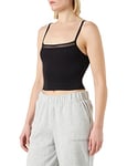 sloggi Women's Go Ribbed Crop Top Pajama, Black, S
