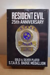 Fanattik RESIDENT EVIL Gold & Silver Plated S.T.A.R.S. BADGE MEDALLION PS4 / PS5
