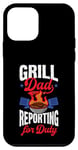 Coque pour iPhone 12 mini Grill Dad se présente au travail, le 4 juillet, papa, blague