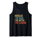 Mens Nikolas the man the myth the legend Tank Top