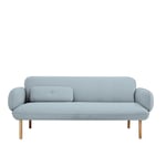 Sofa 200 x 85 x 80 cm Metal Fløjl Himmelblå Plastik Moderne