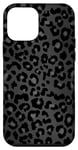 Coque pour iPhone 12 mini Imprimé peau d'animal léopard noir