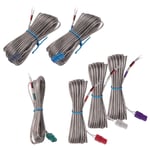 Replacement Speaker Wires Kit for Samsung HT-BD1252 HT-BD1255 HT-C330 HT-C350 HT-C450 HT-C445N HT-C450N HT-C453 HT-C453N HT-C455 HT-C460 HT-C550 HT-C463 HT-D5330 HT-E5550 HT-E5530 Home Theater System