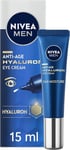 NIVEA MEN Hyaluron Eye Cream (15ml) Powerful Anti-Ageing Eye Cream with Hyaluron