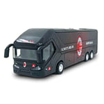 Mondo Motors - Pullman A.C. Milan Maquette Jouet - Bus avec rétrocharge Embrayage Pull Back - Couleur Rouge Noir - 51213