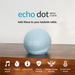 "5th Generation 2022 Echo Dot with Clock - Various Colours Available"