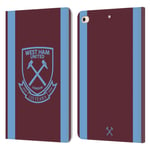 Head Case Designs Officially Licensed West Ham United FC Home 2020/21 Crest Kit Leather Book Wallet Case Cover Compatible With Apple iPad mini (2019)