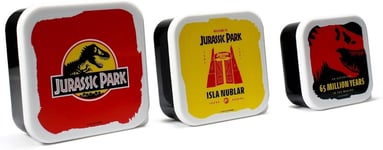 Jurassic Park Set of Three Snack Lunch Boxes NEW
