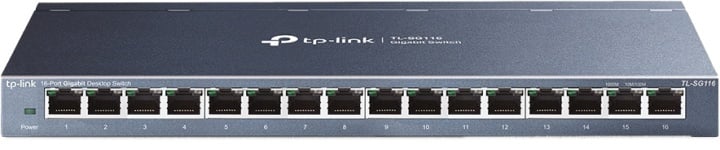 TP-LINK 16-Port desktop switch, Gigabit, plug and play, white