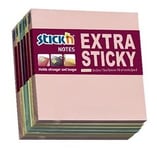 Notisblock Extra Sticky Pastell 76x76 90 blad 6-pack