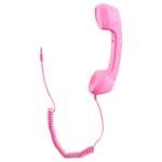 UKCOCO UKCOCO Cellphone Retro Handset Vintage Wired Telephone 3. 5MM Smart Phone Receiver Old Style Mobile Phone Receiver with Speaker and Microphone (Pink)