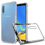 Samsung A7 2018 Stöttåligt Skal med Förstärkta Hörn Transparent