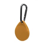 SAITS Compatible for Apple AirTag 2021 Silicone Case with Keychain, Professional AirTag Carrier Teardrop-Shaped. (Yellow)