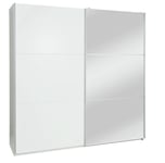 Habitat Holsted Extra Large White Gloss & Mirror Wardrobe