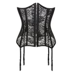 Underbyst Korsett &amp; Bustier Hög midja Sexigt Strumpeband Bälte Dam Hängselbälte Exotiska underkläder Strumpbyxor Strumpbyxor XL