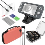 Nintendo Switch 7-Piece Accessory Essentials Pack - Coral - Switch Lite Only