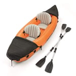 HARUONE Inflatable Kayak 3-Person PVC Canoe Drift Boat, EVA Padded Seats Raft, with Paddle And Air Pump for Water Sports Fun