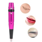 (Rose Red)Electric Permanent Makeup Pen Eyebrow Lip Eyeliner Tattoo Machine XAA