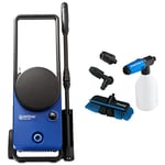 Nilfisk 128471286 Core 130 Bar High Pressure Washer with Power Control for Home, Garden and Car Blue & Alto Click & Clean Car Cleaning Kit