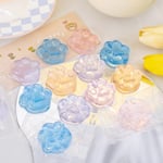 5-pack Klart Katttass Stressboll Trickleksak 4,0 cm/1,6 tum Gelé Mjuk Squishy Ångestleksak för Barn och Vuxna