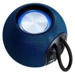 Ibiza - BOOMY - Battery powered 2.5" Bluetooth 360° portable round speaker with LED light rings and TWS function - Midnight Blue