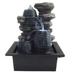 Gr8 Home Honey Pot Rock Water Feature Fountain LED Lights Indoor Table Top Statue Decor Ornament Waterfall Decoration