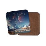Mug & Coaster Set - Cool Alien Planet Space Solar System Stars Galaxy Gift #8078
