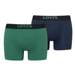 Levis Kalsonger 2P Men Optical Illussion Boxer Brief Grön Mönstrad bomull Small Herr