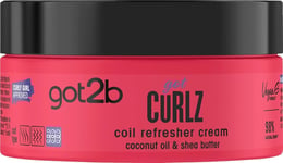 Got2b, Vegan, Curl and Coil Refresher Hair Cream, Infused with Coconut Oil, Cas