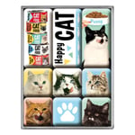 Nostalgic-Art Merchandising Kylskåpsmagneter Retro, ”happy Cat”
