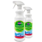 Nilco Antibacterial Cleaner and Sanitiser 1 Litre Multi-Surface Spray x 2 Bottles
