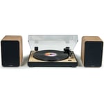 THOMSON WS602DUO - Set med 2 högtalare med trälåda - 100W - Bluetooth 5.0 - 2 RCA-utgångar - Lätt trä Brunt och svart