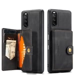 Magnetic Wallet Card Skal Sony Xperia 10 III Svart