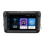 Bilradio GPS, Kompatibel med VW/Volkswagen/Golf 4 5/Polo/Tiguan/Passat/Leon, Autoradio skoda octavia 2 Din, V3 1 16G bilplay Cam