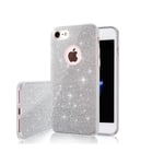 Glitter Skal till iPhone 12/12 Pro, Silver