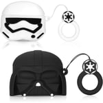 För Star Airpods Case 2 Wars Pack, Stötsäkert Fodral med Nyckelring, Kompatibel med Apple Airpod Pro