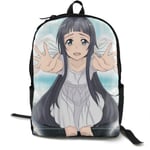 Kimi-Shop Sword Art Online-Yui Anime Cartoon Cosplay Canvas Shoulder Bag Backpack Popular Lightweight Travel Daypacks School Backpack Laptop Backpack