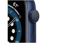 Apple Watch Series 6 (GPS) - 40 mm - blå aluminium - smart klocka med sportband - fluoroelastomer - djup marin - bandstorlek: S/M/L - 32 GB - Wi-Fi, Bluetooth - 30.5 g