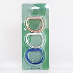 Friendly License - Lot de 3 Bracelets Mi Band - Compatible avec Xiaomi et Amazfit - Fabriqués en Silicone résistant - Couleurs Blanc, Bleu et Rose - Bracelets de Rechange