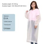 JI Fashion EVA Women Man Raincoat Thickened Waterproof Protective Clothing Adult Clear Transparent Camping Hoodie Rainwear Suit-White_One size