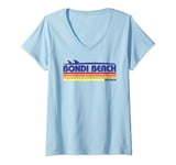 Womens Bondi Beach Australia - Retro Surf Paradise V-Neck T-Shirt